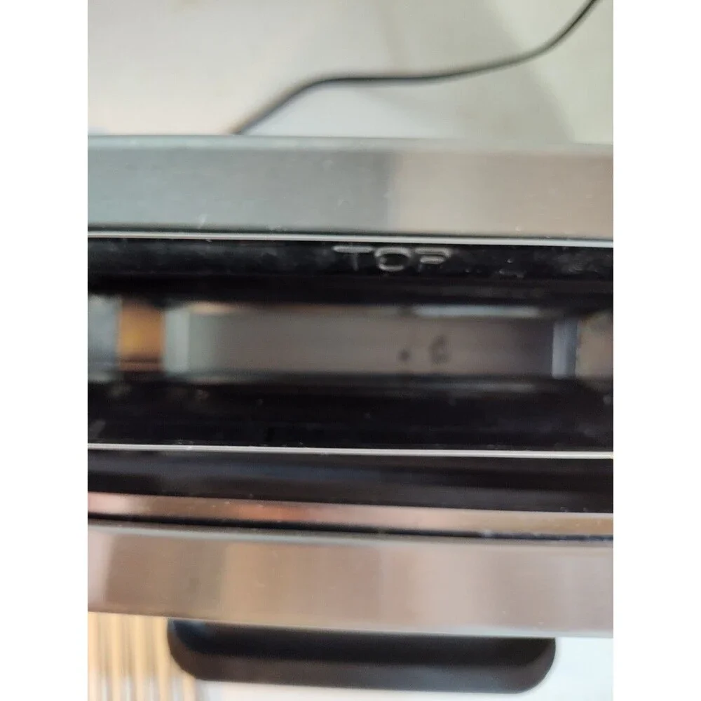 Ronco Ready Grill Indoor Cooking used RG1001BLDRM ss/black w/ basket B-2 (1102)